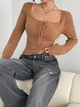 Вязаный топ Shein sz2410227675651512 S коричневый (100010043) - изображение 4