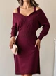 Сукня-светр Shein sz25051541444105728 Petite M червоний (100009562) - зображення 5