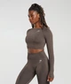 Спортивний лонгслів Gymshark b1a3dc62 XL коричневий (100010664) - зображення 3