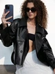 Тренч из эко кожи Shein sz25051426152224526 S черный (100009851) - изображение 5