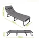 Шезлонг Trizand 27633 2в1 туристическая кровать и шезлонг 190×68×30 см до 120 кг серый - изображение 2