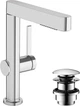 Змішувач hansgrohe Finoris 76063000 з висувним душем, 2 типи струменя та зливним гарнітуром push-open, хром - изображение 1