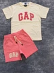 Костюм летний на девочку Gap 116-122 см белый с розовым - изображение 2