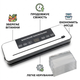 Вакуумные упаковщики RIAS Vacuum Sealer 120W + 10 пакетов Black-White (3_08219) - изображение 2
