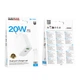 Сітчастий зарядний пристрій з кабелем BOROFONE BA106A Stellar PD20W+QC3.0 Charger Set (C to iP) (EU) White (6941991125324) - зображення 2