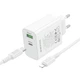 Сітчастий зарядний пристрій з кабелем BOROFONE BA106A Stellar PD20W+QC3.0 Charger Set (C to iP) (EU) White (6941991125324) - зображення 3