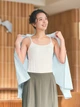 Рубашка хлопковая женская Uniqlo 775795091 M Голубая (1159860578) - изображение 9