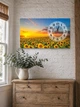 Картина на холсте MAKO Sunflower Field Sunset с часами 30×53 см бесшумный плавный ход кварцевый механизм 3053-066 - изображение 3