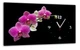 Картина на холсте MAKO Orchid Pink Black с часами 30×53 см бесшумный плавный ход кварцевый механизм 3053-017 - изображение 1