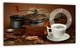 Картина на холсте MAKO Coffee Cup Brown с часами 30×53 см бесшумный плавный ход кварцевый механизм 3053-014 - изображение 1