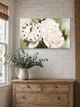Картина на холсте MAKO Roses White с часами 30×53 см бесшумный плавный ход кварцевый механизм 3053-002 - изображение 3