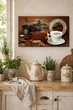 Картина на холсте MAKO Coffee Cup Brown с часами 30×53 см бесшумный плавный ход кварцевый механизм 3053-014 - изображение 3