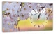 Картина на холсте MAKO Sakura Spring Light с часами 30×53 см бесшумный плавный ход кварцевый механизм 3053-038 - изображение 1