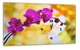 Картина на холсте MAKO Orchid Pink Light с часами 30×53 см бесшумный плавный ход кварцевый механизм 3053-033 - изображение 1