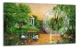 Картина на холсте MAKO Park Bridge Sunset с часами 30×53 см бесшумный плавный ход кварцевый механизм 3053-024 - изображение 1