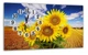 Картина на холсте MAKO Sunflowers Field Sky с часами 30×53 см бесшумный плавный ход кварцевый механизм 3053-064 - изображение 1