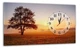 Картина на холсте MAKO Sunset Tree Orange с часами 30×53 см бесшумный плавный ход кварцевый механизм 3053-011 - изображение 1