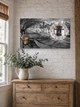 Картина на холсте MAKO City Riverside Gold с часами 30×53 см бесшумный плавный ход кварцевый механизм 3053-045 - изображение 3