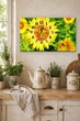 Картина на холсте MAKO Sunflower Close Yellow с часами 30×53 см бесшумный плавный ход кварцевый механизм 3053-063 - изображение 2