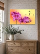 Картина на холсте MAKO Orchid Pink Orange с часами 30×53 см бесшумный плавный ход кварцевый механизм 3053-032 - изображение 3