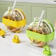 Форма для льда 2 в 1 с бутылкой и трубочкой Ice Cup, жёлтая - изображение 2