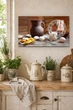Картина на холсте MAKO Rustic Breakfast Still Life с часами 30×53 см бесшумный плавный ход кварцевый механизм 3053-062 - изображение 2