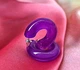 Женские сережки акриловые кольца Фиолетовые - изображение 5