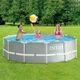 Каркасний басейн Intex 26716-1 круглий 8592 л зі сталевим каркасом міцний та надійний басейн для дітей і дорослих 366x99 см з драбинкою та чашею з ПВХ сірий басейн для саду та відпочинку - изображение 1