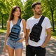 Рюкзак через одно плечо (слинг) Derby 012602 Sling Black — Мужской однолямочный городской рюкзак, Cordura 500D черный - изображение 8