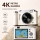 Цифрова ретро-камера Y01 4K 64 МП з IPS екраном 2.4", 16X зумом, OTG та LED-підсвіткою Brown - зображення 5