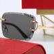 Сонцезахисні окуляри Cartier CT0550S золоті з сірими лінзами, безоправні, унісекс GLS-CRT-002 - зображення 3