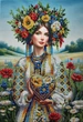 Набор для вышивки бисером картины ARHIBIS Украиночка, 30*42 см (В593) - изображение 10