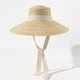 Летняя соломенная шляпа LUXURY SHADE с широкими полями и лентой бежевой - изображение 6