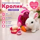 Интерактивная мягкая игрушка Кролик в переноске звук, движение лапками, головой и хвостиком с аксессуарами (I7-169604) - изображение 1