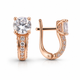Серьги из красного золота S-0396 - изображение 2