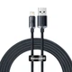 Кабель Baseus Crystal Shine Series Fast Charging Data Cable USB to iP 2.4A 2m Black - изображение 3