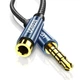 Аудіокабель UGREEN AV118 3.5mm Male to 3.5mm Female, nylon braid, 2m Black - изображение 3