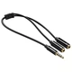 Аудіокабель UGREEN AV141 3.5mm Male to 2 Female Audio Cable ABS Case Black - изображение 3