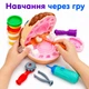 Игровой набор «Стоматолог» для детей с пластилином — «Стоматолог MK1525» с бормашиной и инструментами - изображение 5