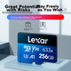Карта пам'яті Lexar 256 ГБ TF (MicroSD) C10 U3 V30 A1 Високошвидкісна карта пам'яті, швидкість читання 100 МБ/с, міцна та стабільна (633x) - зображення 1