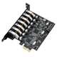 Плата расширения MOGE MC2037, PCIe на 7 портов USB 3.0 - изображение 2
