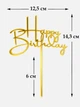 Топер на торт Happy Birthday тонкий акрил высота 14 см 705264202 - изображение 2