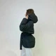 Куртка жіноча зимова плащова тканина чорна, XL-XXL - зображення 3