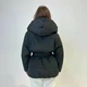Куртка жіноча зимова плащова тканина чорна, XL-XXL - зображення 4