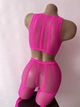 Сексуальний комплект топ та легінси «Смугаста спокуса» Sexy OneSize яскраво-рожевий (5-41) - изображение 6