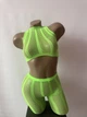 Сексуальний комплект топ та легінси «Смугаста спокуса» Sexy OneSize зелений (5-41) - изображение 2