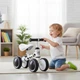 Биговел детский четырехколесный с регулировкой сиденья Profi Kids MBB 1017-4D биговел с 4 с мягкими EVA колесами для детей от 2 лет Бело-черный - изображение 2