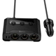 Автомобильный разветвитель прикуривателя HOCO Z64 Anshun 240W, 2xUSB-C + 2xUSB-A, PD + QC3.0, 3 гнезда, дисплей напряжения, быстрая зарядка, черный - изображение 1