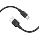 Кабель BOROFONE BX113 Lenny Silicone USB to Type-C 3A, 3 м, быстрая зарядка и передача данных, черный - изображение 3