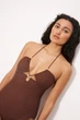 Купальник суцільний з ущільненою чашкою Ysabel Mora 42B/S Коричневий (Brown) (116106) - зображення 5